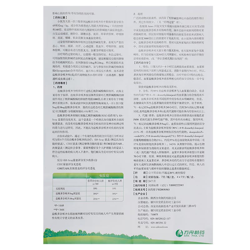 盐酸多奈哌齐片